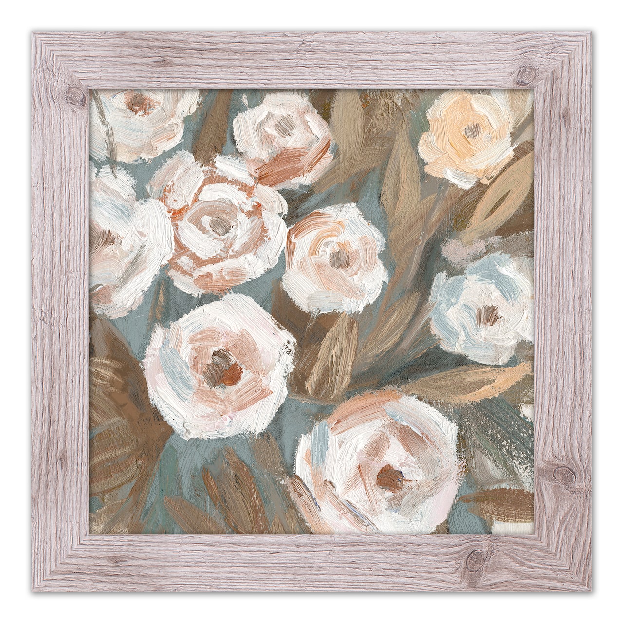 Spice & Teal Florals Western Framed Print